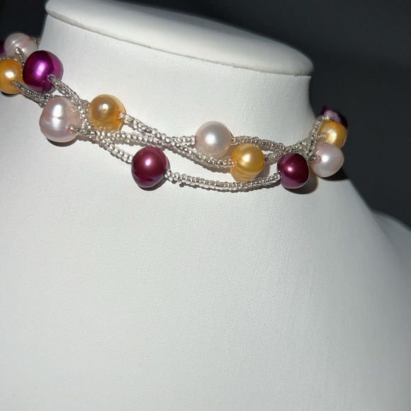 Freshwater pearl braided Magnetic Bracelet - Picture 1 of 8